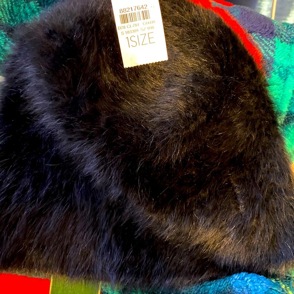 Loft faux fur beanie hat